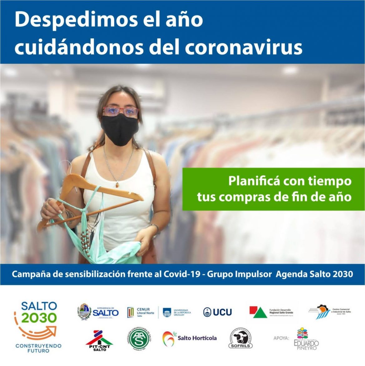 Grupo Impulsor de Agenda Salto 2030 presentó una campaña de sensibilización por coronavirus.